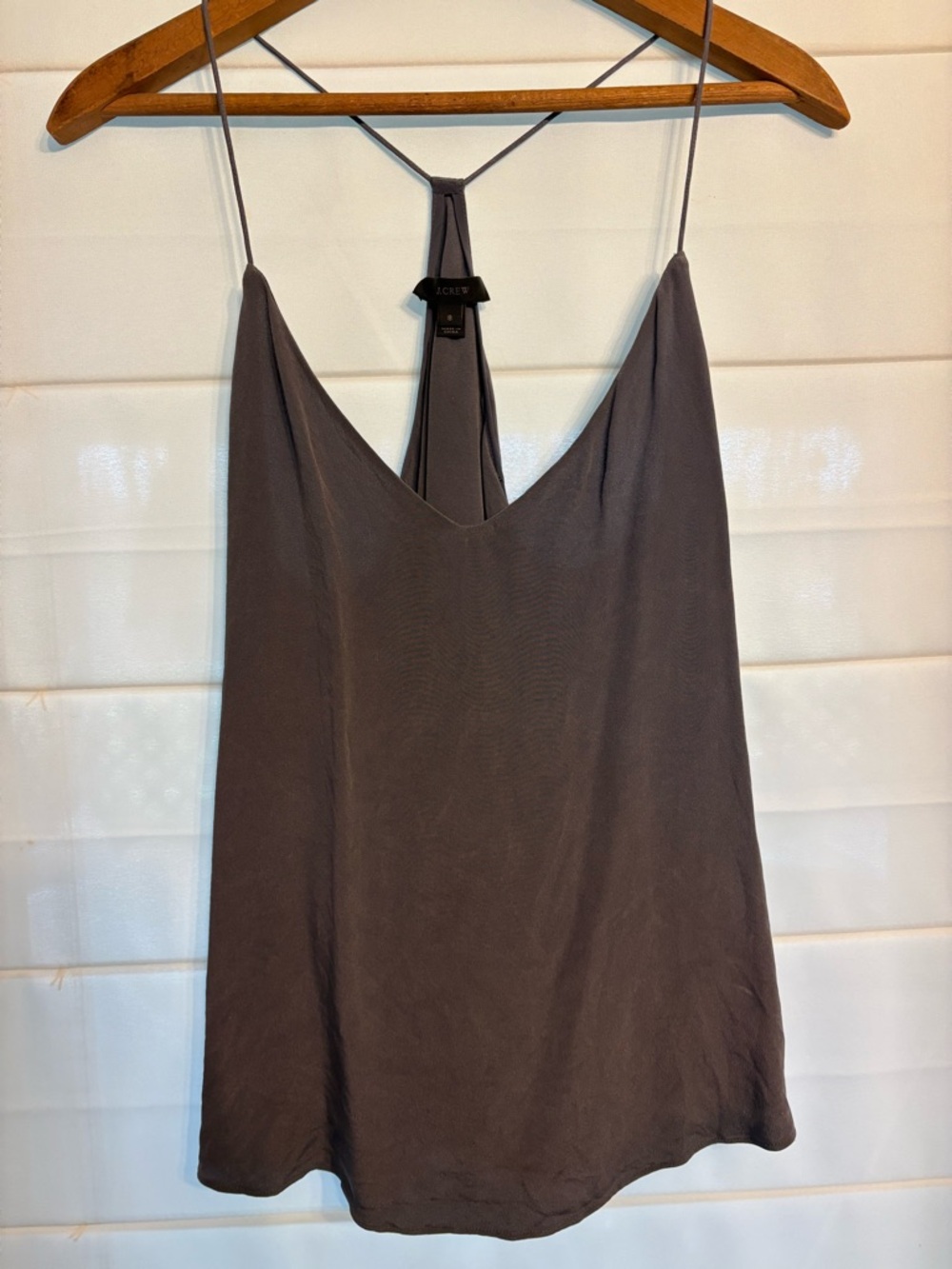 J. Crew Charcoal Gray Silk Camisole